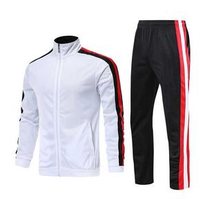 Conjunto de chándal de entrenamiento de poliéster con cremallera completa, chándal deportivo de dos piezas con logotipo personalizado impreso, el mejor servicio OEM - Product Image 1