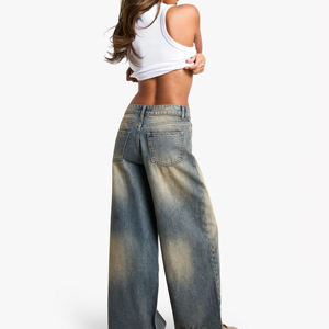 Jeans de Mezclilla de Pierna Recta para Mujer, Venta al por Mayor, Nuevo Color de Moda, Fabricante de la Mejor Calidad - Product Image 4