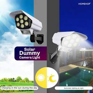 Lampe solaire extérieure Homehop 77 LED avec détecteur de mouvement, caméra de sécurité en forme de lampe murale, étanche, pour jardin extérieur avec télécommande - Product Image 2
