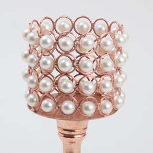 Bougeoir en cristal AK en laiton de nouveau design avec bâton de bougie en cristal fini or rose en aluminium - Product Image 5