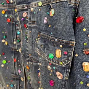 <b>Rhinestone</b> <b>Jacket</b> for Men Trendy Sparkle Style Casual Wear Wholesale Supplier <b>Rhinestone</b> Jeans <b>Jacket</b> - Product Image 3