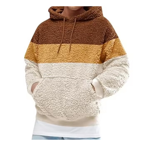 เสื้อกันหนาวมีฮู้ดแบบสวมหัวมีซิปปิดไตรมาส1/4ของผู้ชายปรับแต่งได้เสื้อกันหนาวฤดูหนาวมีกระเป๋าจิงโจ้ปักลายกันรอยยับ - Product Image 2