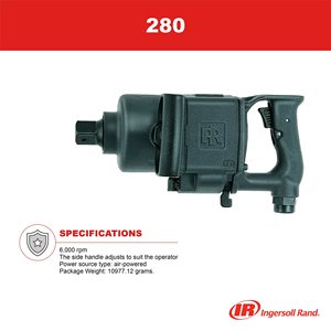 Clé à chocs pneumatique super robuste de 1 pouce avec mécanisme à double marteau, personnalisable OEM, avec enclume standard - Product Image 2