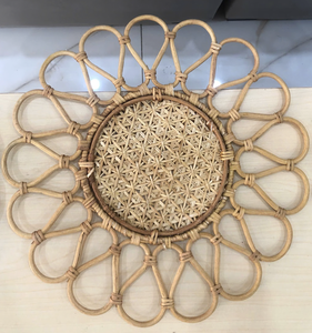 Assiette en rotin Artisan Vietnam plateau de service tissé naturel écologique Table à manger rustique plateau de Style panier fait à la main Durable - Product Image 6