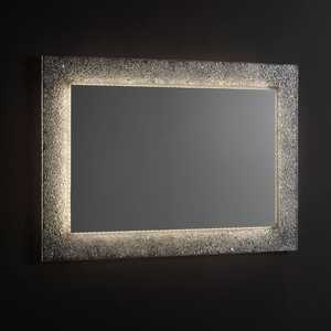 LED <b>Mirror</b> with Reversible Ice Glass Grit Frame 98x70 Inches - Product Image 1