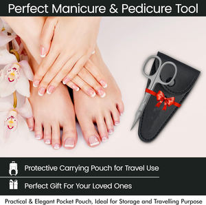 Ciseaux de manucure en acier inoxydable de qualité allemande extra fine et incurvée pour femmes Ciseaux à cuticules pour pédicure et ongles. - Product Image 6