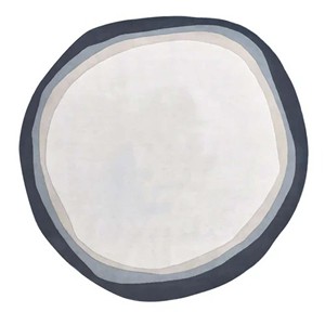 Alfombra personalizada con mechones a mano abstractos de forma Irregular, alfombra moderna de lana orgánica para sala de estar, dormitorio, Picnic, reversible, antideslizante, alta - Product Image 5