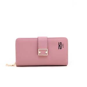 Púrpura P70804 Saffiano Cartera informal de cuero Estilo de negocios Cierre de botón Antirrobo Logotipo largo Hilo Poliéster Algodón PU - Product Image 3
