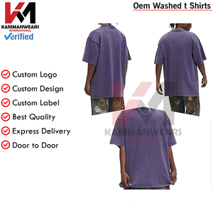 Premium Oversized T-Shirts for Men Vintage Heavyweight Cotton Gym Tees Acid Wash Baggy Workout Shirts Athletic Wear - Product Image 5