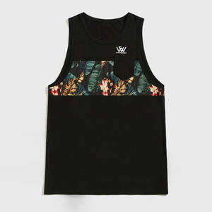 Precio al por mayor 100% algodón cuello redondo personalizado OEM logotipo personalizado Color diseño duradero hombres camiseta sin mangas - Product Image 1