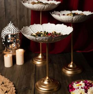 แฮนด์เมดตกแต่งชามดอกไม้ดีไซน์ทันสมัยสีทองสําเร็จรูป urli ทองเหลืองหรูหราสําหรับตกแต่งงานปาร์ตี้ - Product Image 4