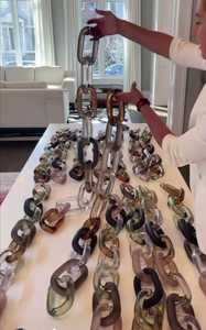 Adorable artículo de resina de cadena de bandeja decorativa de pared Art Deco para el hogar con precio de venta completo competitivo en la India - Product Image 4