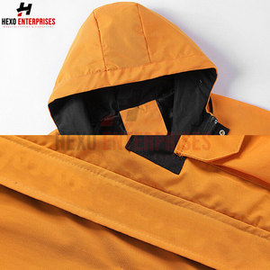 Veste de pluie personnalisée de haute qualité pour hommes coupe-vent avec col à capuche veste en tissu imperméable en gros Style chaud - Product Image 4