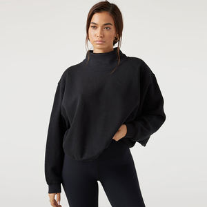 Chaqueta con capucha y cremallera de invierno de cuello alto personalizada para mujer, sudaderas deportivas transpirables de felpa francesa a la moda para mujer - Product Image 1