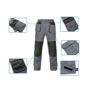 Pantalon de travail de sécurité réfléchissant durable pour hommes avec poches à outils et genouillères pour la construction - Product Image 6