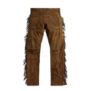 Pantalon en cuir suédé avec logo personnalisé à prix raisonnable pour hommes - Product Image 3