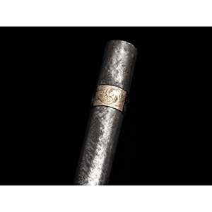 Tube à cigares en argent sterling et 14k florentine - Product Image 2