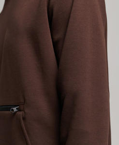 Sweat-shirt à capuche unisexe de bonne qualité, personnalisé, OEM, sans cordon, noir, pour hommes, en molleton de coton lourd, surdimensionné - Product Image 6