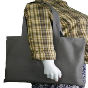 Bolsa de Mano de Algodón con Logotipo Personalizado, Estilo Moderno, Reutilizable, Negra Sólida, con Cierre de Cremallera, Estampados de Animales, Diseño Musical - Product Image 2