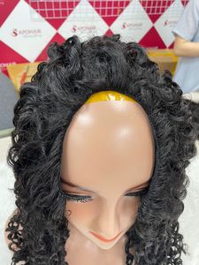 Pelucas con parte en U para mujer, Pelo Rizado romántico de alta tendencia, cabello 100% humano de fábrica, Color Natural, venta al por mayor - Product Image 5