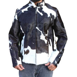 Chaqueta de Cuero Vacuno 100% Genuino de Primera Calidad para Hombre, Invierno, Casual, Cierre de Cremallera, Prenda Exterior Duradera, Transpirable y Ecológica - Product Image 1