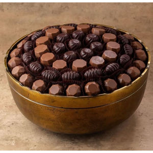 Vente chaude Table À Manger Décoratif Chocolat Bol De Service Bonbons Titulaire De Luxe Qualité Or Métal Chocolat Bol Pas Cher Prix - Product Image 1