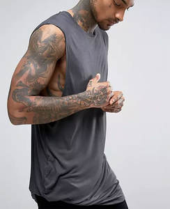 Men Custom Uniform Breathable Cotton Tank <b>Top</b> Mens Sleeveless Workout Shirts Gym Stringer <b>Longline</b> Cotton Tank <b>Top</b> - Product Image 3