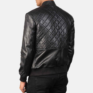 Branded High Street Style Genuine Cow <b>Leather</b> Eco-Friendly Plus Size Men's High Quality Waterproof Breathable Stand <b>Jacket</b> Front - Product Image 4