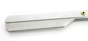 Cuchillo de afeitar plegable profesional de acero inoxidable, maquinilla de afeitar de garganta de corte recto para barberos - Product Image 3