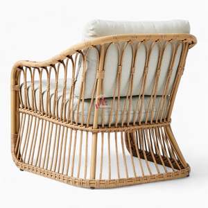 Chaise longue en rotin tissé artisanal chaise en rotin chaise en rotin pour meubles de salon fabriqués au Vietnam - Product Image 5