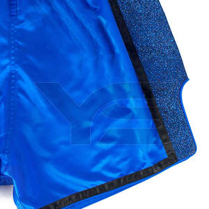 Vêtements d'entraînement MMA en satin de qualité supérieure, shorts de muay thaï personnalisables avec logo pour la salle de sport, service OEM disponible - Product Image 4