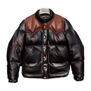 Chaqueta acolchada profesional para hombre, chaqueta de bombardero acolchada de piel de cordero Real, doble color a la venta - Product Image 1
