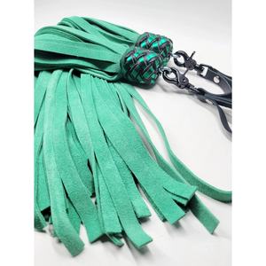 JEXMOO Fouets en cuir faits main personnalisés, outils artisanaux, vert noir, nouveauté, 2 ensembles pour adultes, équipement de bondage international - Product Image 4