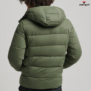 Wholesale Price Winter Streetwear Stand Collar Canvas Front Breathable <b>Waterproof</b> Cotton <b>Padding</b> Puffer <b>Jackets</b> - Product Image 2
