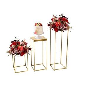 Centres de centres de table de décoration pour événements de taille personnalisée de luxe Décor de mariage en métal couleur or Présentoir à fleurs. - Product Image 4