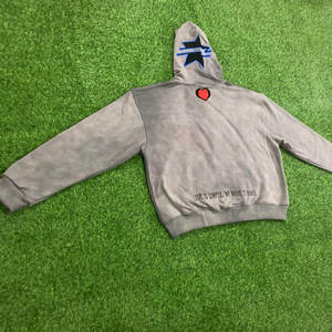 เสื้อฮู้ดแบบสวมหัวขนาดใหญ่โอเวอร์ไซส์สำหรับผู้ชายเสื้อฮู้ดแบบกำหนดเองเสื้อสเวตเชิ้ตพิมพ์ลายพัฟแบบสวมหัวทำจากผ้าฝ้าย - Product Image 3