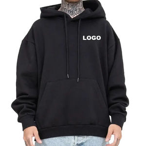 Sudadera con capucha estampada de gran tamaño para mujer, ropa de calle personalizada de alta calidad 100% algodón de talla grande para hombre, venta al por mayor - Product Image 3