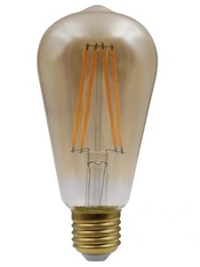 Lámpara LED dorada de cristal con forma de pera E27 12W 3000K (B&B 121173) - Product Image 1