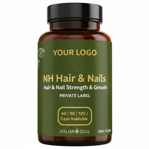 NH Hair & Nails 60 Capsules 400mg Complément Alimentaire pour la Croissance des Cheveux et des Ongles RedMoringa OEM Private Label Italie - Product Image 2
