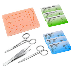 Hasni Quirúrgico de alta calidad de acero inoxidable de grado médico certificado CE conjunto de instrumentos manuales práctica de sutura quirúrgica completa - Product Image 1