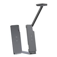 Scanner de documents portable pliable, caméra visualiseur 4K format A3, USB Type-C, gris, stock, microphone numérique pour ordinateur portable, vitesse de numérisation 1S