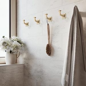 Champagne Bronze Decorative Wall <b>Hooks</b> Aluminium Robe <b>Hooks</b> for <b>Bathroom</b> Bedroom Kitchen-for Towel and Clothes Hardware - Product Image 4