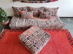 Ensemble de canapé de sol oriental - Éponge en coton de qualité - 200x80x20 cm - Toute couleur est possible. - Product Image 2