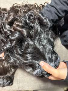 Ventes en gros de mèches de cheveux bouclés pour bébés printemps 100% cheveux indiens bruts Extensions de cheveux bouclés Fournisseur de mèches de cheveux bouclés - Product Image 3