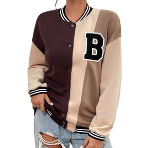 Venta al por mayor Casual Outwear Letterman diseño chaqueta transpirable de punto a prueba de viento para el invierno Venta caliente - Product Image 1