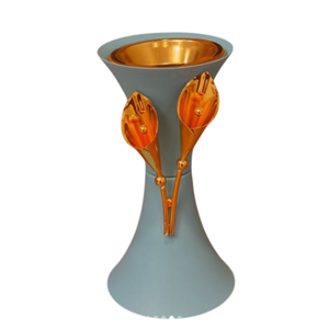 Porte-encens de table en vente en gros Porte-brûleur d'encens en métal de première qualité avec diffuseur d'aromathérapie accent Calla Lily pour la maison - Product Image 1
