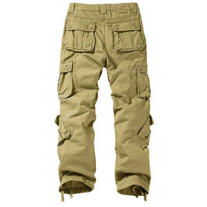 Vente en gros de pantalons cargo en coton confortable à séchage rapide, coupe ajustée, pantalons légers pour hommes, droits rayés et incurvés - Product Image 4