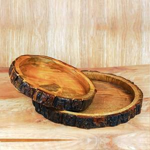 ถาดไม้รูปหัวใจสีน้ำตาลด้านสำหรับร้านอาหารขนาด10ถาดเสิร์ฟสินค้าขายดีชามตกแต่งไม้มะม่วง - Product Image 2