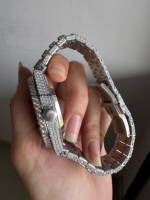 Montre Hip Hop Tendance Personnalisée Prix Usine avec Moissanite Glacée, Diamant, Saphir et Cristal, Plaqué Or Blanc 41mm