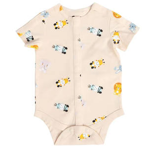 Vêtements adaptés Body tout accès imprimé Safari Body Preemie à 4T G-Tube Catheter NICU Body compatible avec les ports avec des besoins spéciaux - Product Image 1